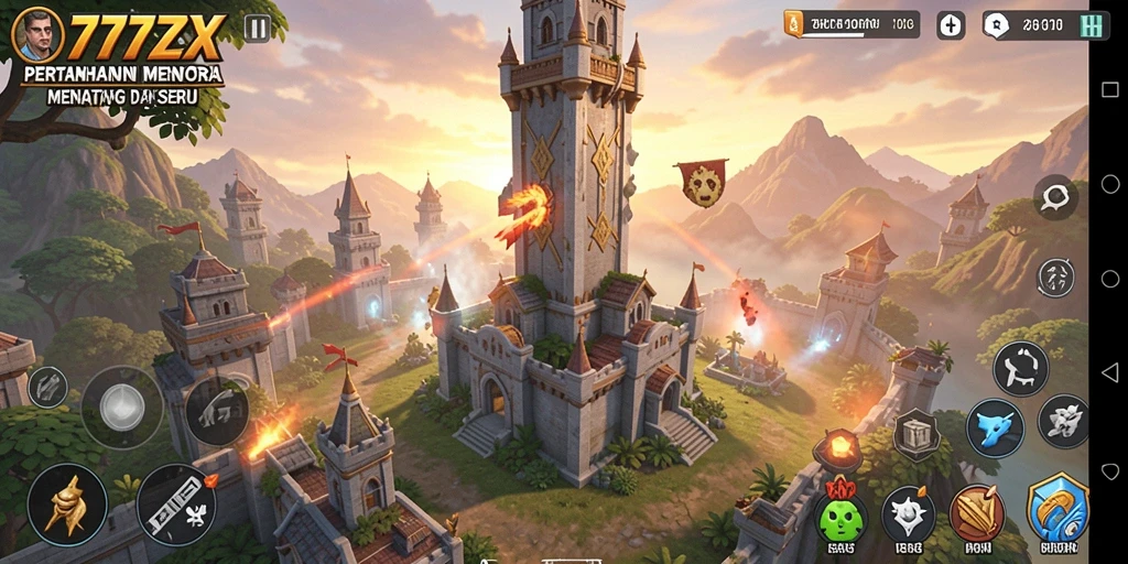 Screenshot gameplay 777ZX menampilkan aksi seru dalam Tower Defense.