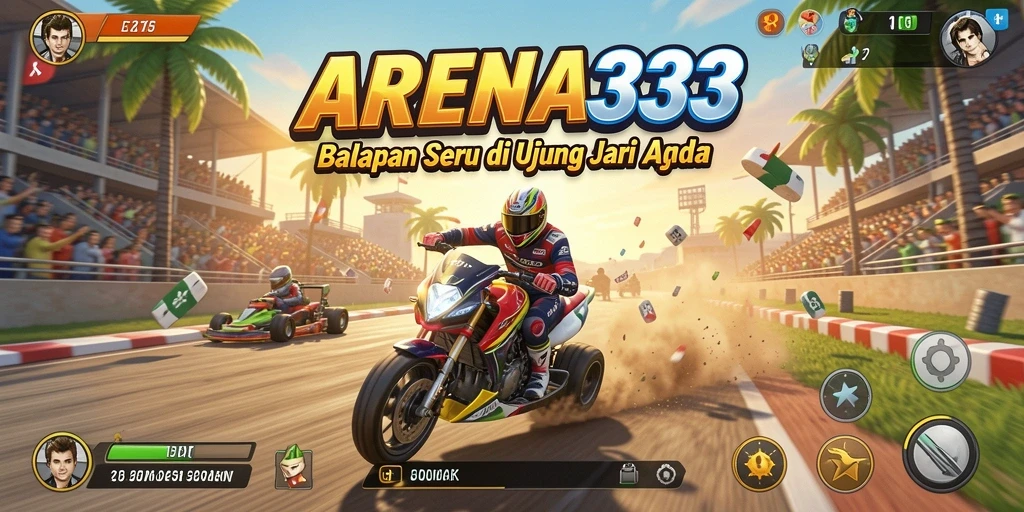 Tampilan gameplay balapan seru di ARENA333.