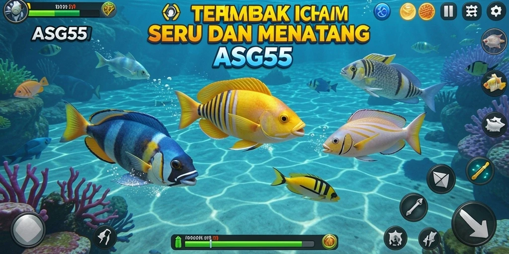 Tangkapan ikan seru dalam gameplay ASG55.