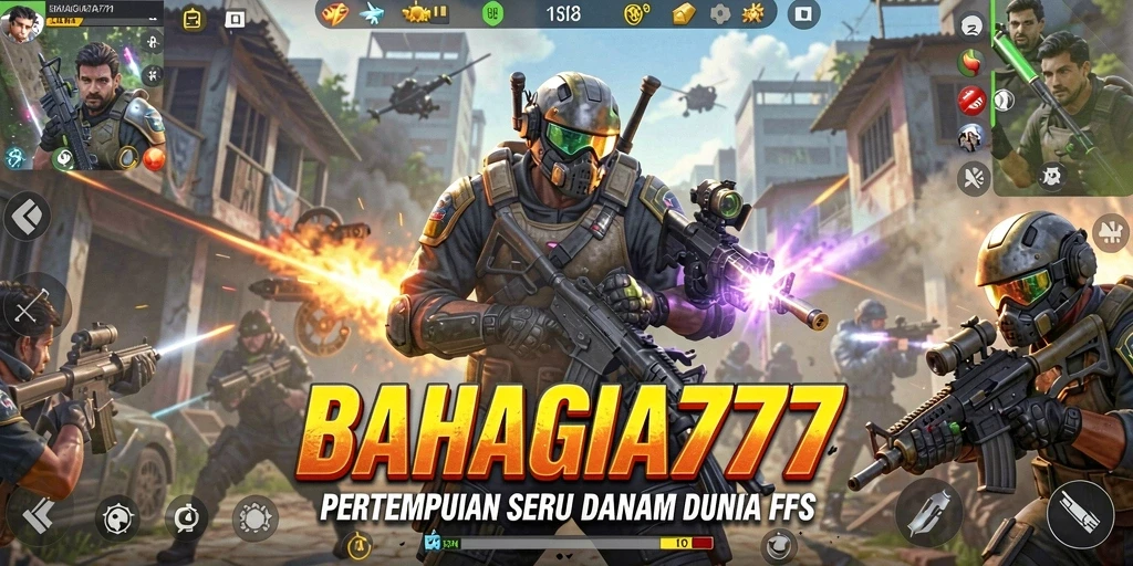Tampilan aksi menegangkan saat bermain BAHAGIA777 di battlefield.