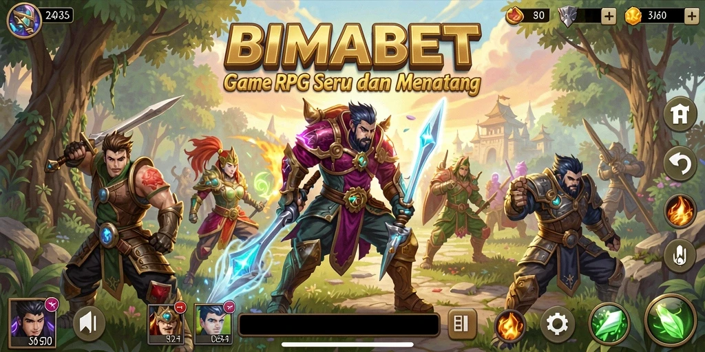 Tampilan gameplay seru dari BIMABET yang menampilkan pertarungan epik dan petualangan.