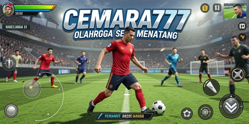 Tampilan utama CEMARA777 menampilkan aksi gameplay olahraga yang mendebarkan.