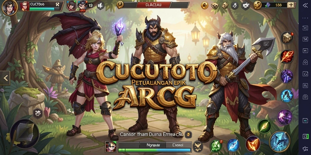 Gameplay dinamis dalam CUCUTOTO dengan aksi seru dan karakter yang menakjubkan.