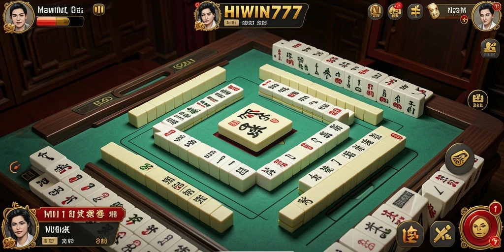 Tampilan gameplay menarik dari HIWIN777, mendemonstrasikan keseruan Mahjong.