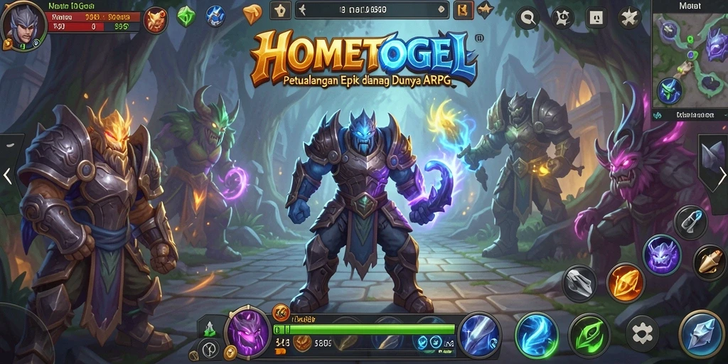 Tampilan gameplay HOMETOGEL dengan aksi seru dan dunia yang luas.