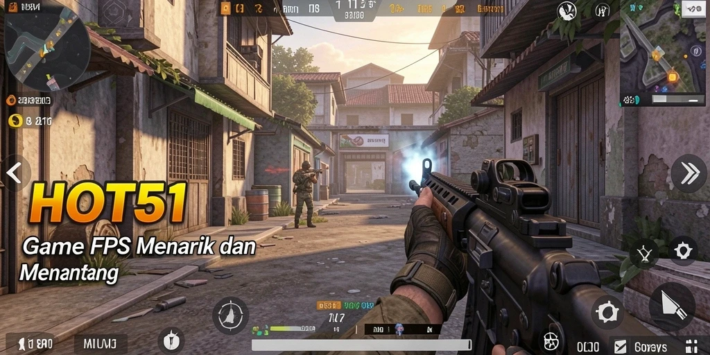 Tangkapan layar gameplay HOT51 yang menegangkan dan dinamis.
