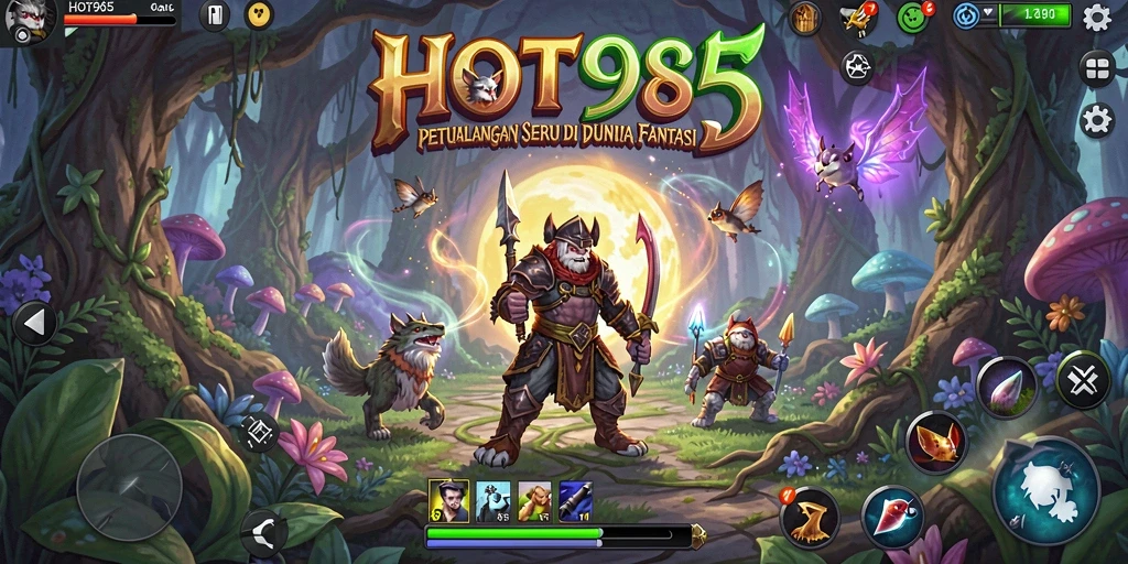 Tampilan gameplay menarik di dunia RPG yang kaya.