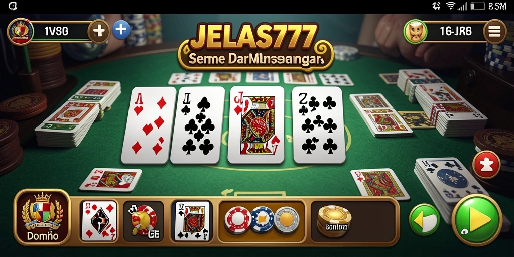 Gameplay seru dan menarik dari JELAS777 dalam permainan Domino.