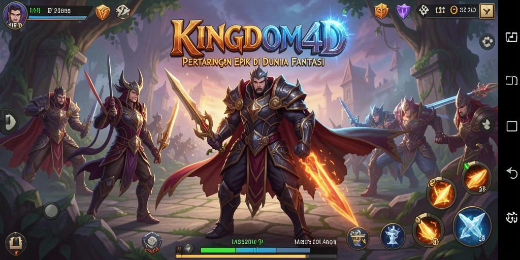 Tampilan gameplay KINGDOM4D yang dinamis dan mendebarkan.