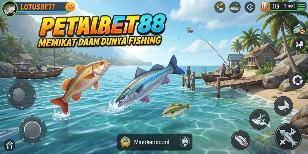 Tampilan gameplay memancing di LOTUSBET88 yang menarik dan mengasyikkan.