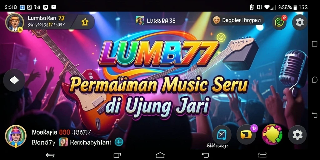 Tampilan gameplay LUMBA77 yang seru saat bermain musik.