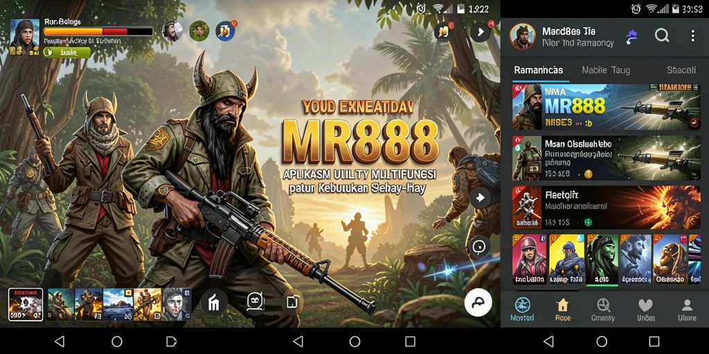 Tampilan utama aplikasi MR888 dengan fitur-fitur Utility.