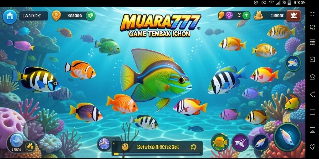 Tampilan gameplay MUARA777 yang seru dan menegangkan saat menembak ikan.