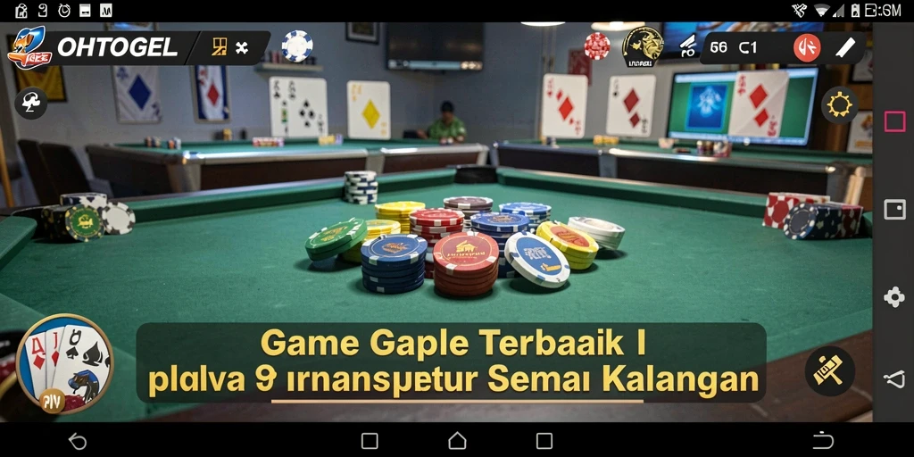 Tampilan gameplay OHTOGEL yang seru dan menantang di setiap permainan Gaple.