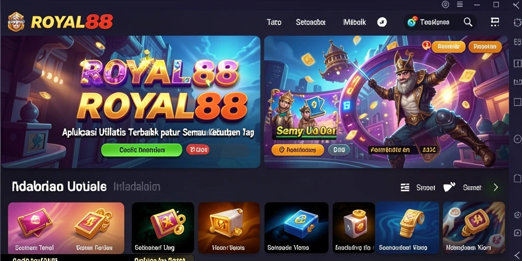 Tampilan antarmuka ROYAL88 yang sederhana dan fungsional.