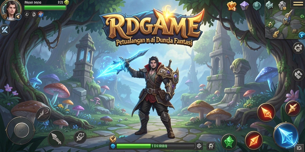 Gameplay RPGAME yang menonjolkan petualangan di dunia fantasi.