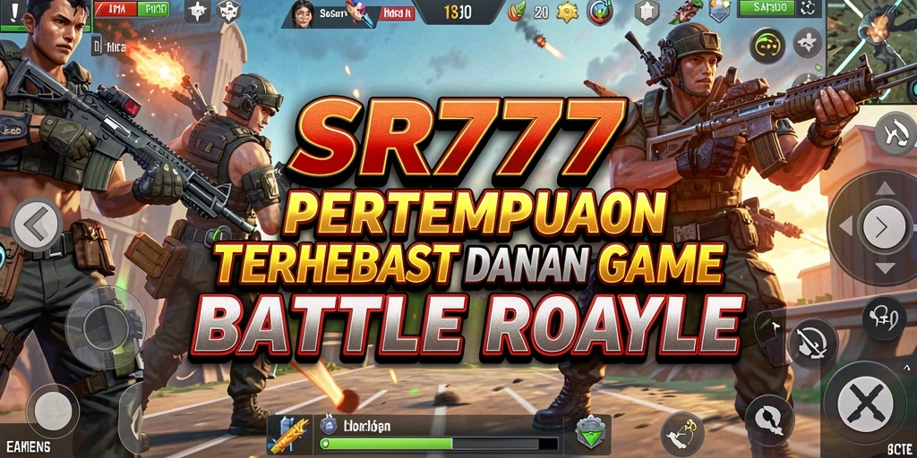 Tangkapan layar gameplay SR777 menampilkan pertempuran seru antar pemain Battle Royale.