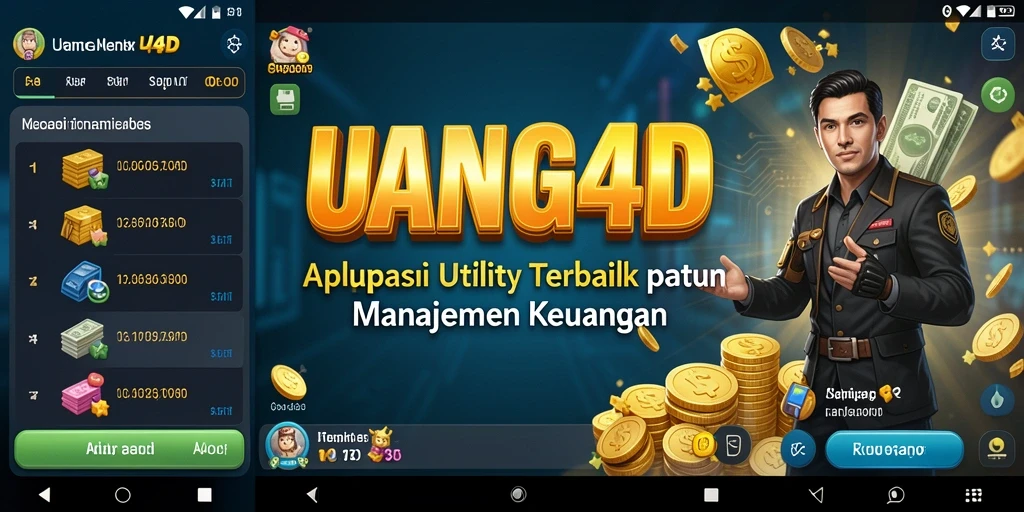 Tangkapan layar UANG4D dengan tampilan analisis keuangan yang menarik.