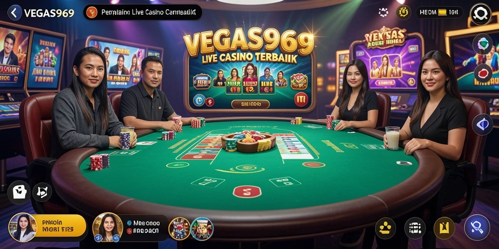 Tampilan menarik dari gameplay Live Casino di VEGAS969.