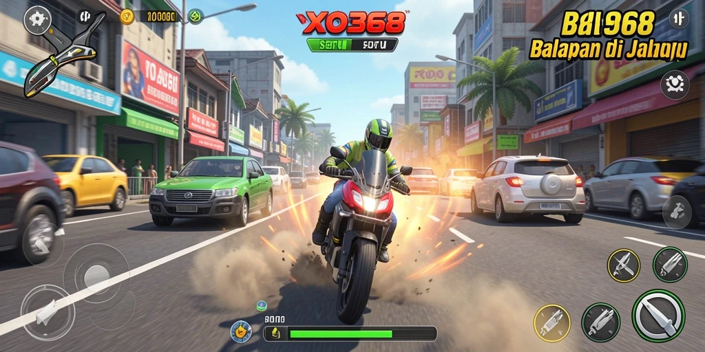 Gameplay seru balapan dengan grafik menakjubkan di XO368.